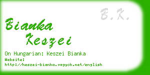 bianka keszei business card